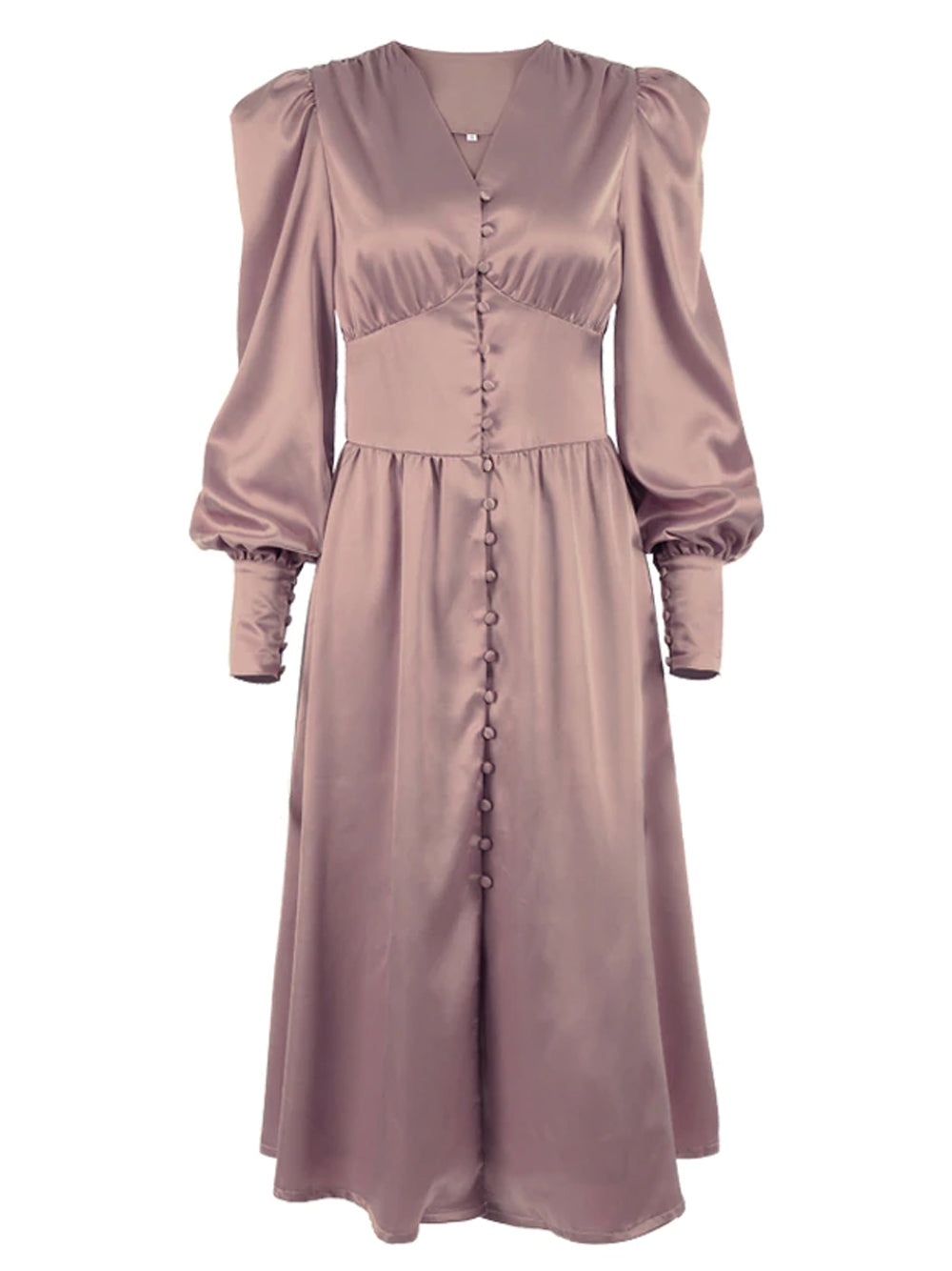 MILLA High Waist Satin Maxi Dress PM1108 Brown / S Official JT Merch