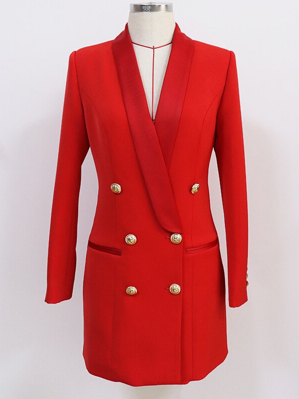 ROBBY Double Breasted Blazer Dress PM1108 Red / S Official JT Merch