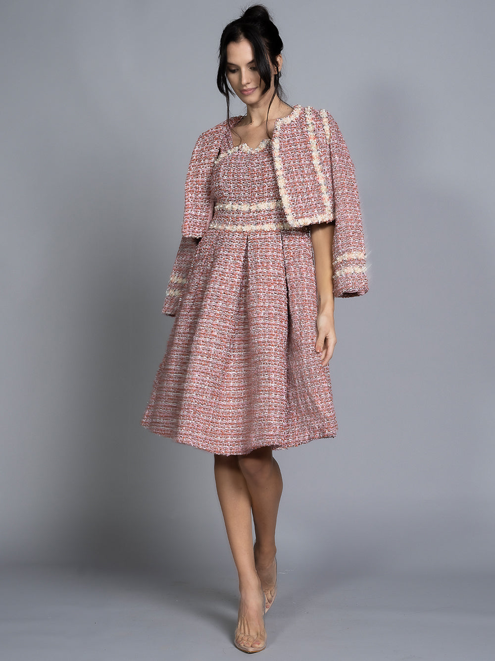 MULBERRY Dress & Jacket Set PM1108 Pink / S Official JT Merch